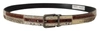 Dolce & Gabbana Multicolor Exotic Leather Patchwork Metal Belt In Multicolor