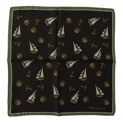 Dolce & Gabbana Multicolor Printed Dg Logo Square Handkerchief