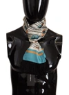 Dolce & Gabbana Multicolor Seashells Dg Print Silk Shawl Fringe Scarf In Multicolor