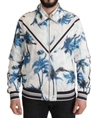 DOLCE & GABBANA MULTICOLOR TREE PRINT  FULL ZIP SWEATER