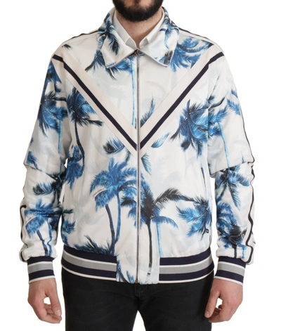 Dolce & Gabbana Multicolor Tree Print  Full Zip Sweater