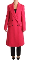 Dolce & Gabbana Pink Double Breasted Trenchcoat Jacket In Pink