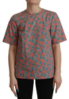 Dolce & Gabbana Pink Sail Boat Print Cotton T-shirt In Pink