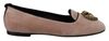 Dolce & Gabbana Velvet Devotion Slippers In Pink