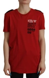 DOLCE & GABBANA RED AMOR VINCIT OMNIA CREWNECK T-SHIRT