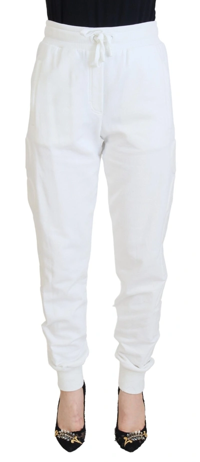 Dolce & Gabbana White Cotton  Sweatpants Pants