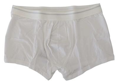 Dolce & Gabbana White Cotton Blend Regular Boxer Underwear