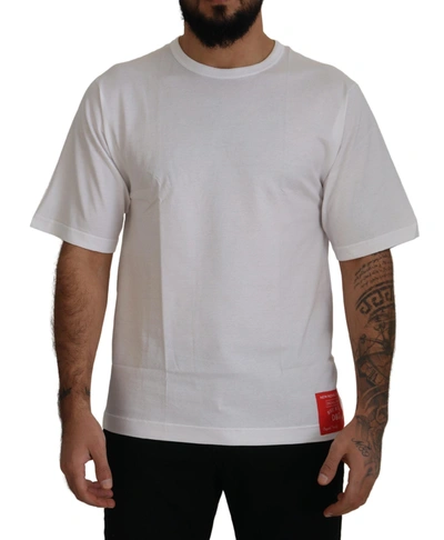 Dolce & Gabbana White Dg Logo Patch Short Sleeve T-shirt