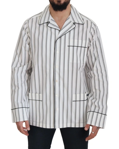 Striped silk pajama top in multicoloured - Dolce Gabbana