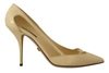 DOLCE & GABBANA YELLOW EXOTIC LEATHER STILETTO HEEL PUMPS SHOES