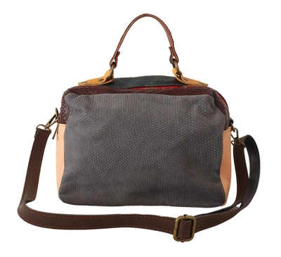 Ebarrito Multicolor Leather Shoulder Strap Top Handle Messenger Bag