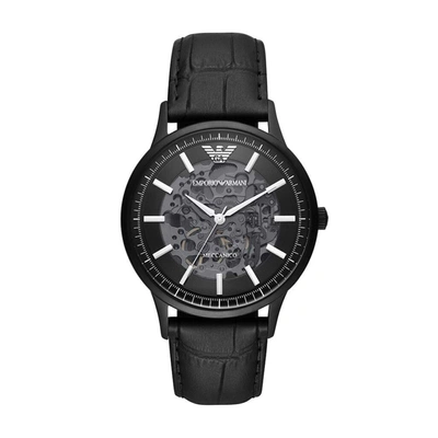 Emporio Armani Emporio Ari Black Leather Automatic Watch