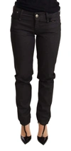 Ermanno Scervino Chic Black Low Waist Skinny Jeans In Black
