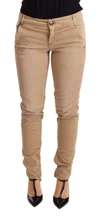 Ermanno Scervino Brown Low Waist Skinny Denim Trouser Cotton Jeans In Brown