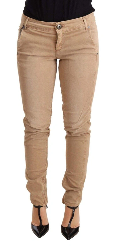 Ermanno Scervino Brown Low Waist Skinny Denim Trouser Cotton Jeans