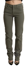 Ermanno Scervino Gray Low Waist Cotton Skinny Denim Trouser Jeans In Gray