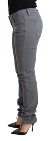 Ermanno Scervino Gray Low Waist Skinny Slim Trouser Cotton Jeans In Gray
