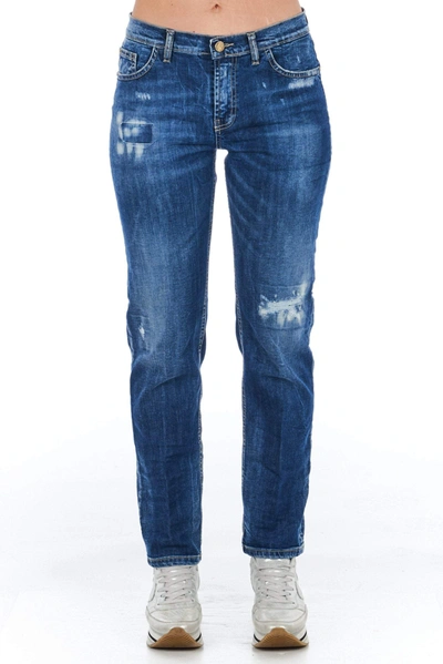 Frankie Morello Cotton Jeans & Women's Pant In Blue