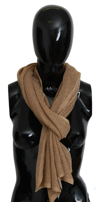 Gf Ferre' Brown Neck Wrap Winter Shawl Foulard Scarf In Brown