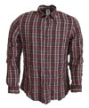 Gf Ferre' Multicolor Checkered Cotton Long Sleeves Casual Shirt In Multicolor