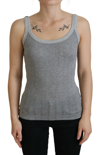 DOLCE & GABBANA GRAY COTTON MODAL CANOTTA TANK TOP T-SHIRT