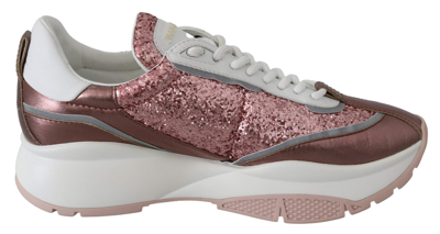Jimmy Choo Pink Candyfloss Leather Raine Trainers