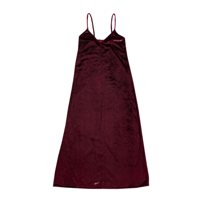 Lardini Bordeaux Straps Long Velvet Dress