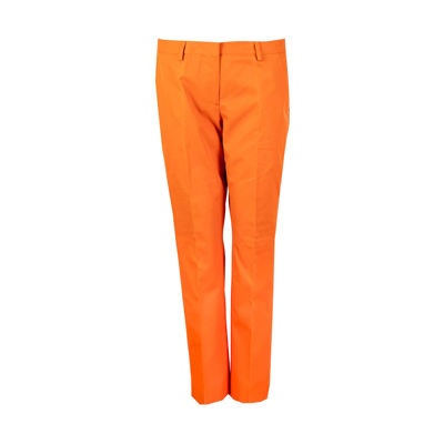 Lardini Orange Cotton Chino Trousers