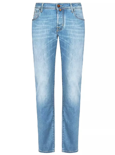 Jacob Cohen Light Blue Cotton Jeans & Pant
