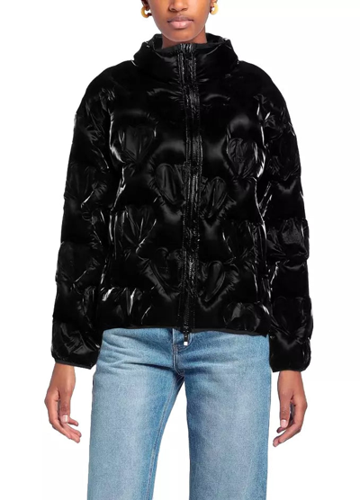 Love Moschino Polyester Jackets & Women's Coat In Black