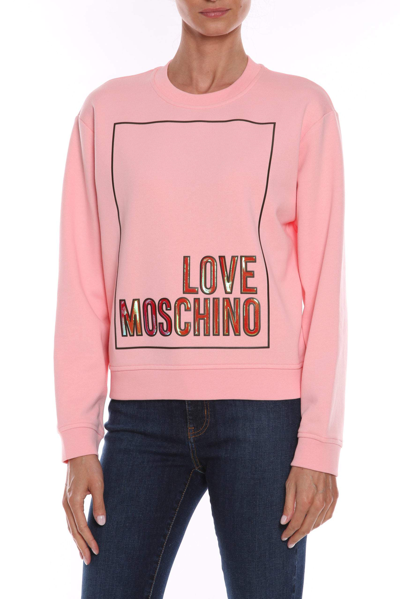 Love Moschino Pink Cotton Jumper