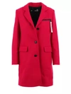 LOVE MOSCHINO RED WOOL JACKETS & COAT