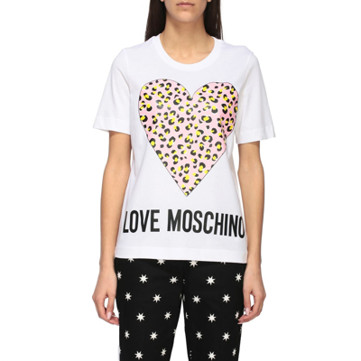 Love Moschino Cotton Tops & Women's T-shirt In White