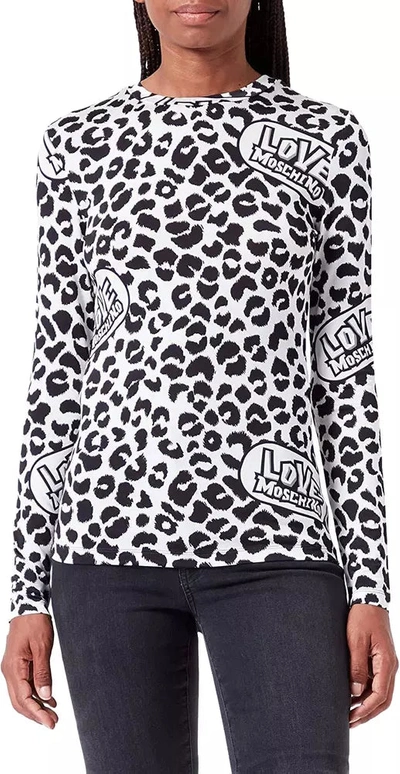 Love Moschino White Viscose Sweater