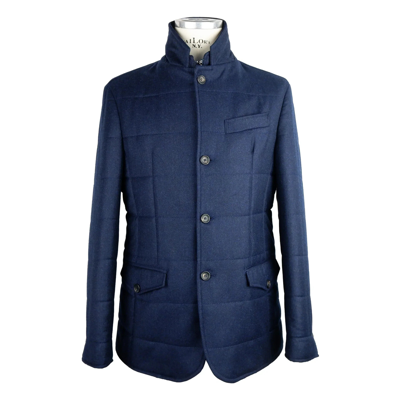 Made In Italy Blue Wool Jacket