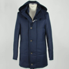 Made In Italy Blue Wool Jacket In Blue