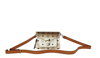 Mcm Signature Berlin Gold Diamond Logo Leather Mini Flap Lock Crossbody Handbag In Gold