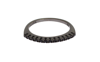 Nialaya Black Cz Rhodium 925 Silver Womens Ring In Black