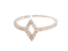 Nialaya Silver Rhombus Womens Clear Cz 925 Silver Ring In Silver