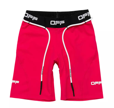 Off-white Pink Polyester Short