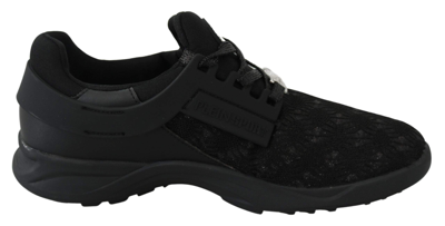 Plein Sport Black Polyester Runner Beth Sneakers
