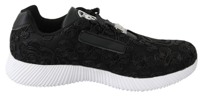 Plein Sport Black Polyester Runner Joice Sneakers