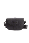 POMPEI DONATELLA BLACK LEATHER CROSSBODY BAG