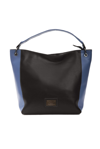 POMPEI DONATELLA BLACK LEATHER SHOULDER BAG