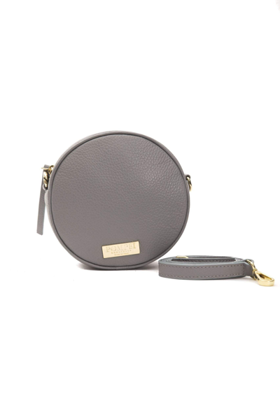 Pompei Donatella Gray Leather Crossbody Bag