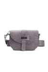 POMPEI DONATELLA GRAY LEATHER CROSSBODY BAG