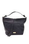 POMPEI DONATELLA GRAY LEATHER SHOULDER BAG