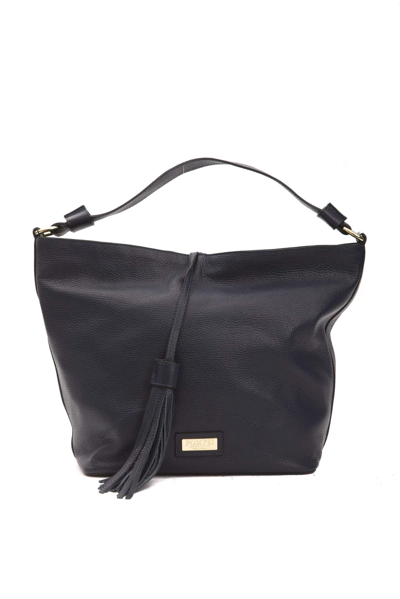 Pompei Donatella Gray Leather Shoulder Bag