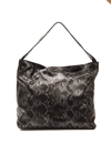 Pompei Donatella Gray Leather Shoulder Bag In Gray