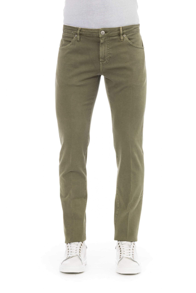 Pt Torino Green Cotton Jeans & Pant